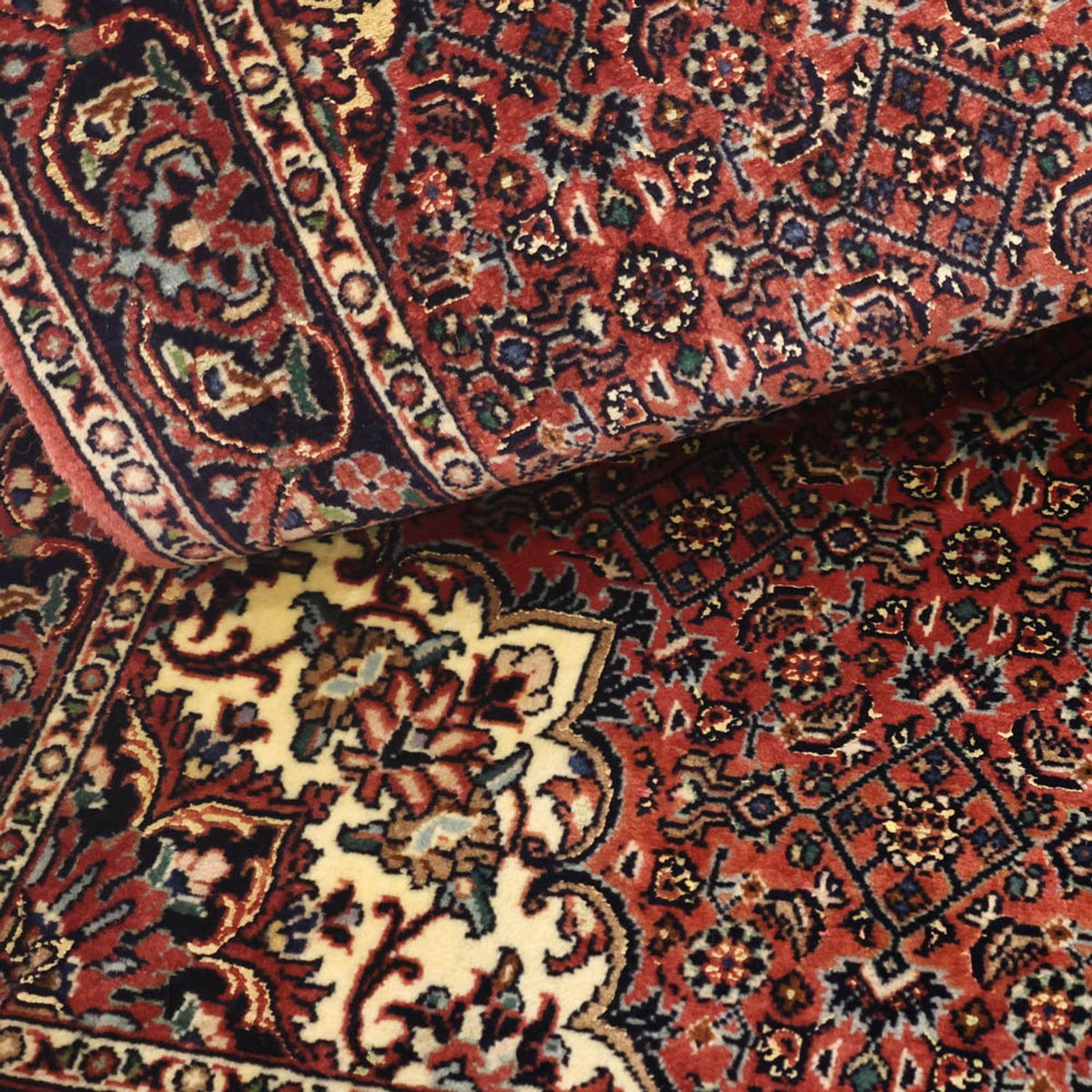 Persisk matta - Bijar - 148 x 69 cm - mörkröd