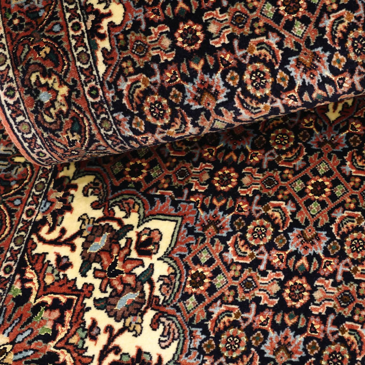 Persisk matta - Bijar - Kungliga - 137 x 70 cm - mörkröd