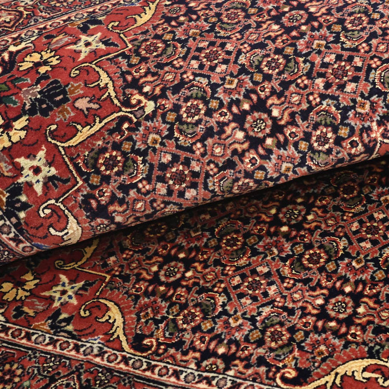 Persisk matta - Bijar - Kungliga - 147 x 91 cm - mörkröd