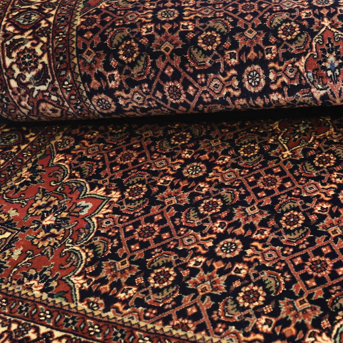 Persisk matta - Bijar - Kungliga - 149 x 89 cm - mörkröd