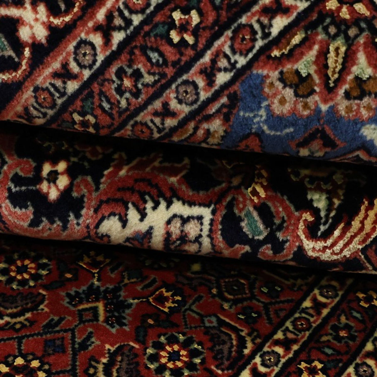 Persisk matta - Bijar - Kungliga - 204 x 145 cm - mörkröd