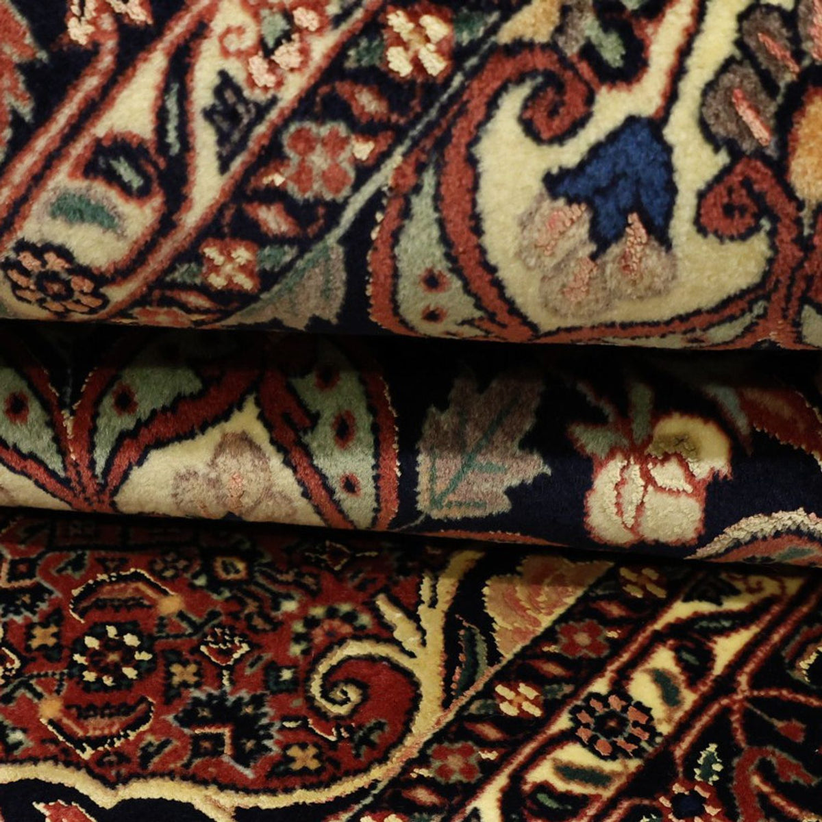 Persisk matta - Bijar - Kungliga - 198 x 139 cm - mörkröd