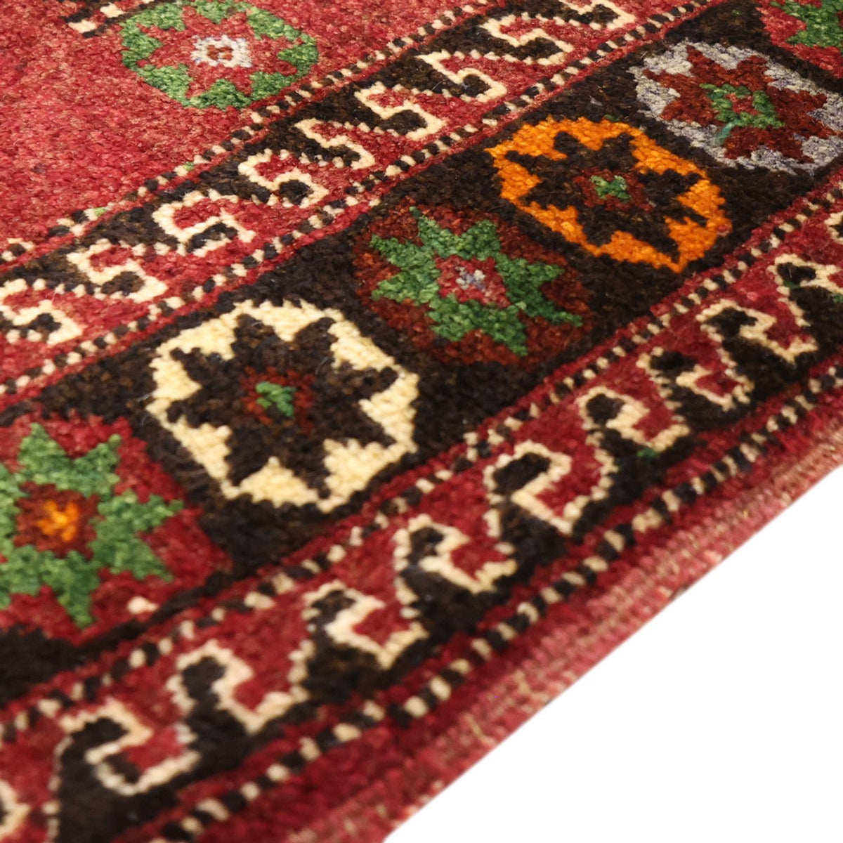 Persisk matta - Nomadic - 300 x 150 cm - mörkröd