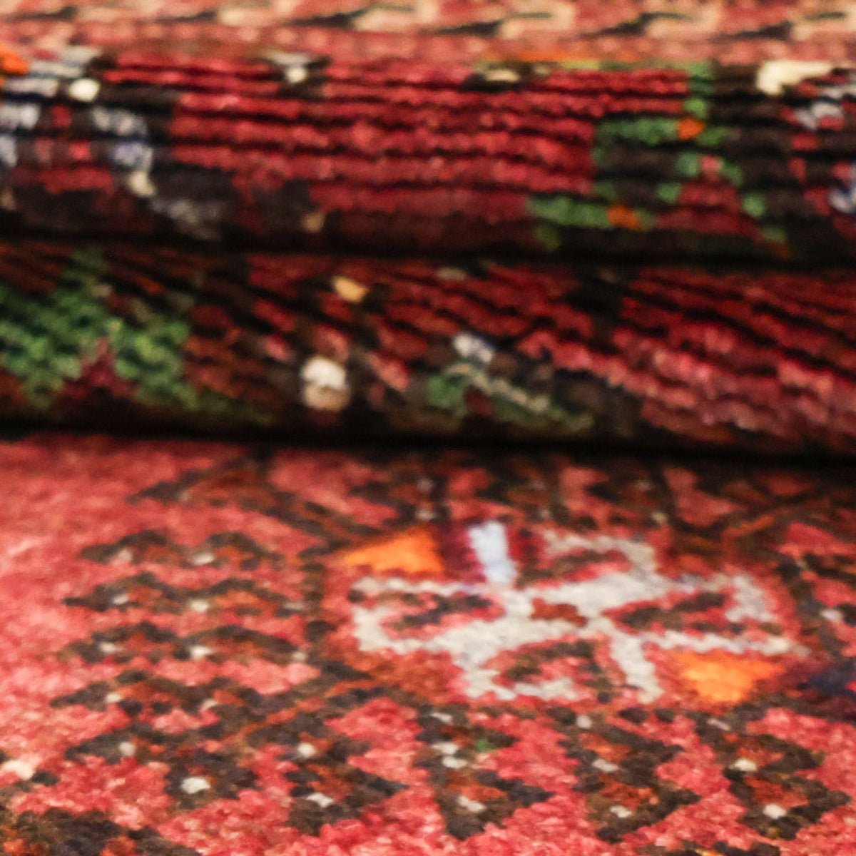 Persisk matta - Nomadic - 300 x 150 cm - mörkröd