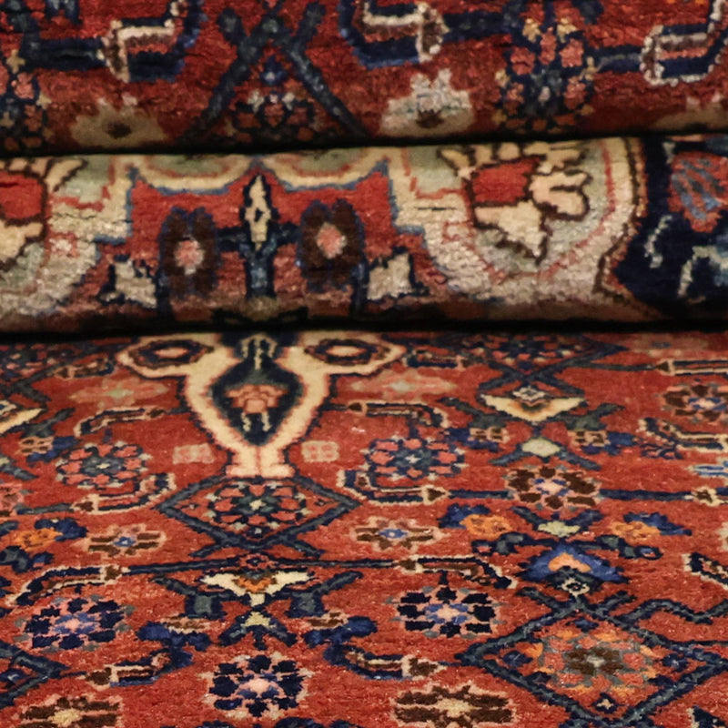 Persisk matta - Bijar - Kungliga - 276 x 168 cm - mörkröd