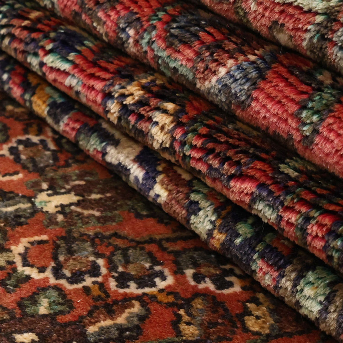 Runner Persisk matta - Nomadic - 313 x 83 cm - mörkröd