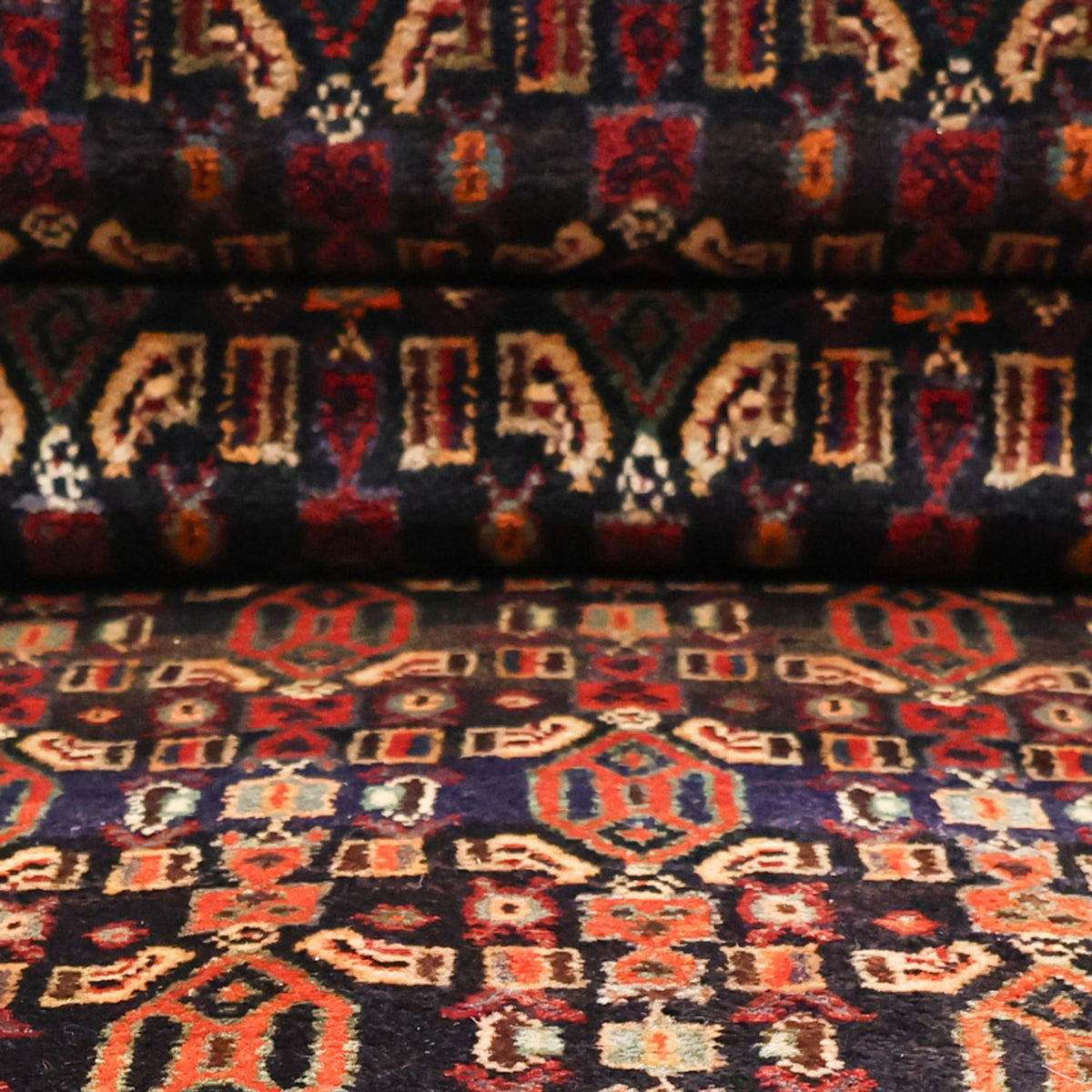 Runner Persisk matta - Nomadic - 294 x 129 cm - mörkröd