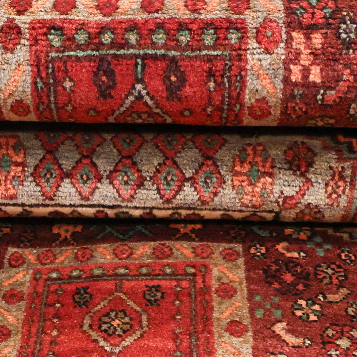 Runner Persisk matta - Nomadic - 295 x 130 cm - mörkröd