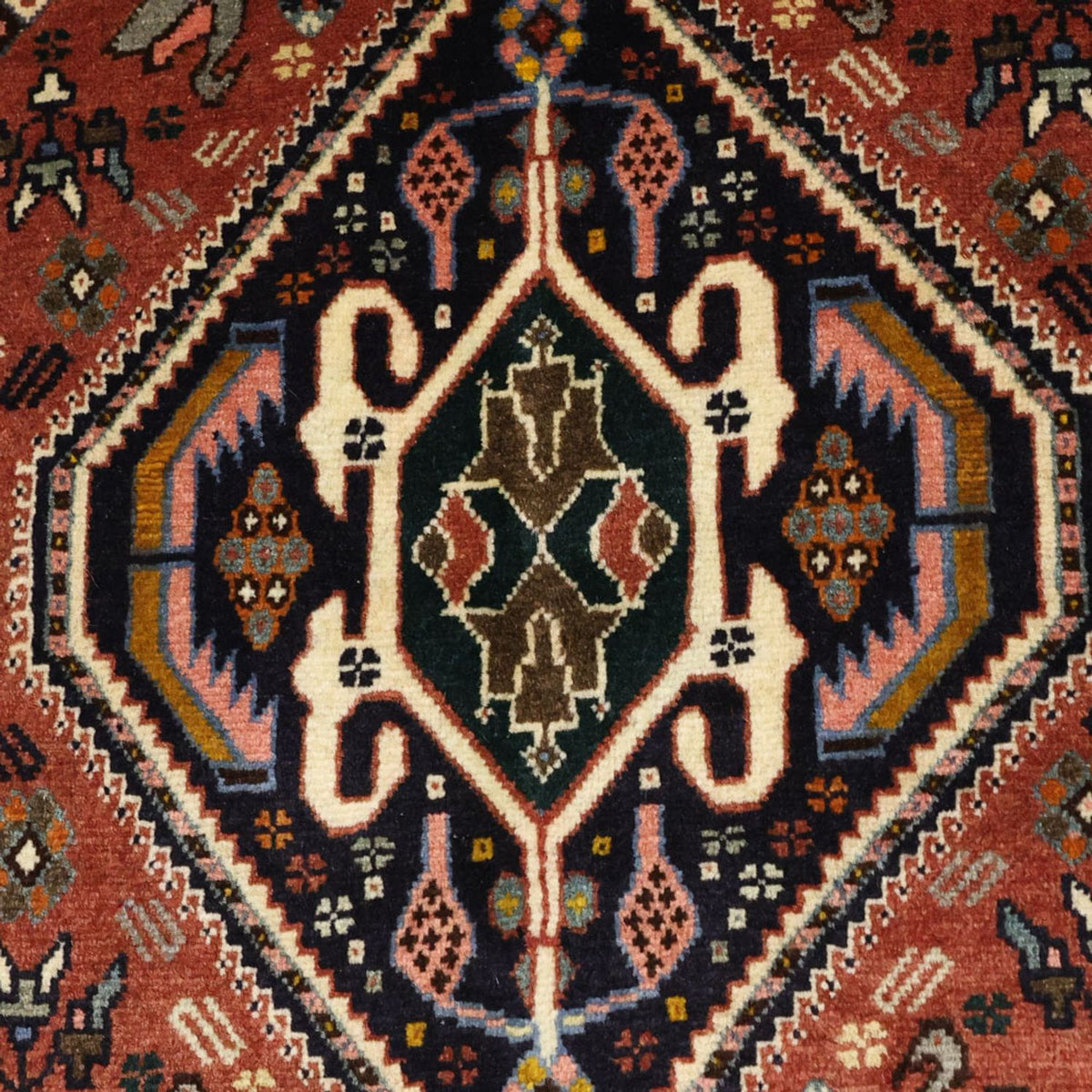 Gabbeh-matta - Kashkuli Persiska - 150 x 105 cm - mörkröd