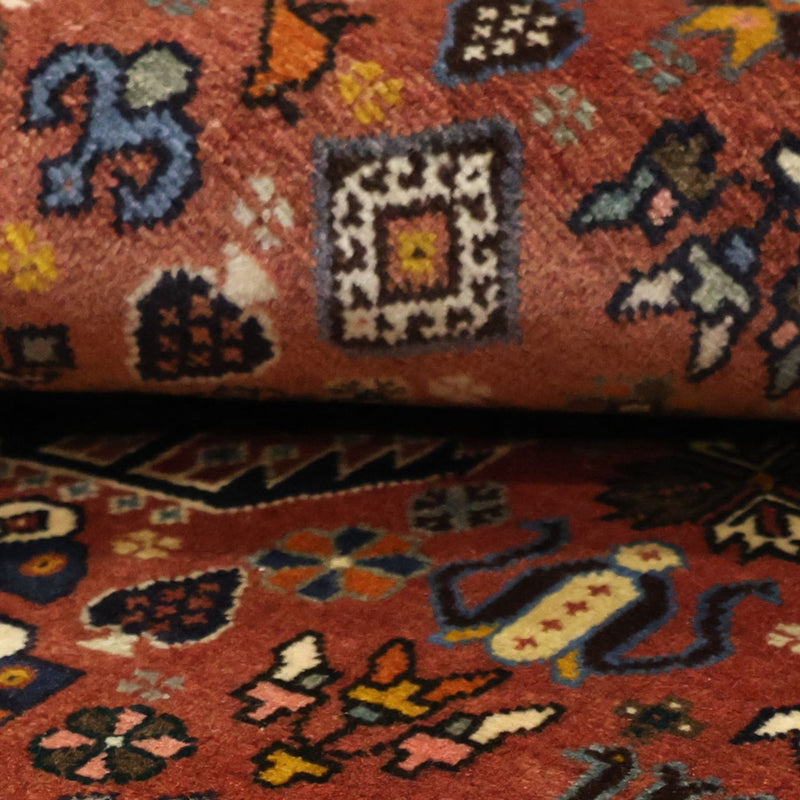 Gabbeh-matta - Kashkuli Persiska - 150 x 105 cm - mörkröd