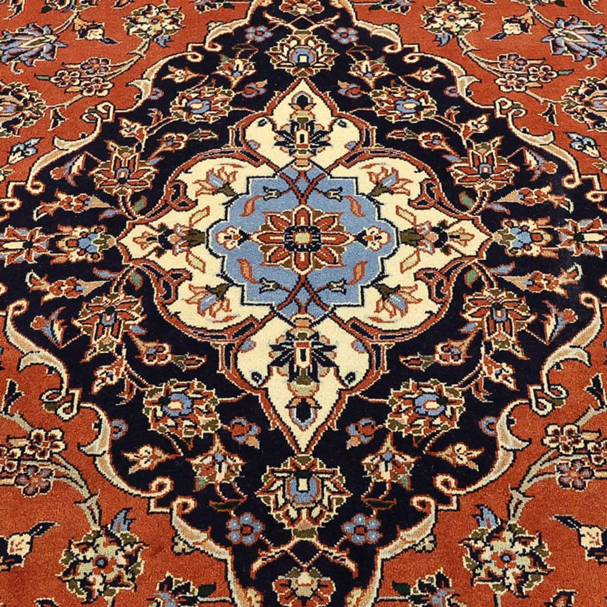 Persiska mattor - Keshan - 343 x 247 cm - ljusröd