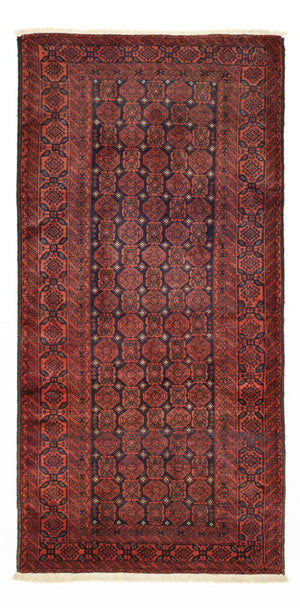 Runner Baluch-matta - 215 x 112 cm - mörkröd