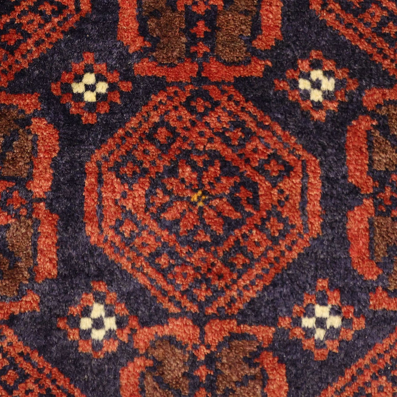 Runner Baluch-matta - 215 x 112 cm - mörkröd