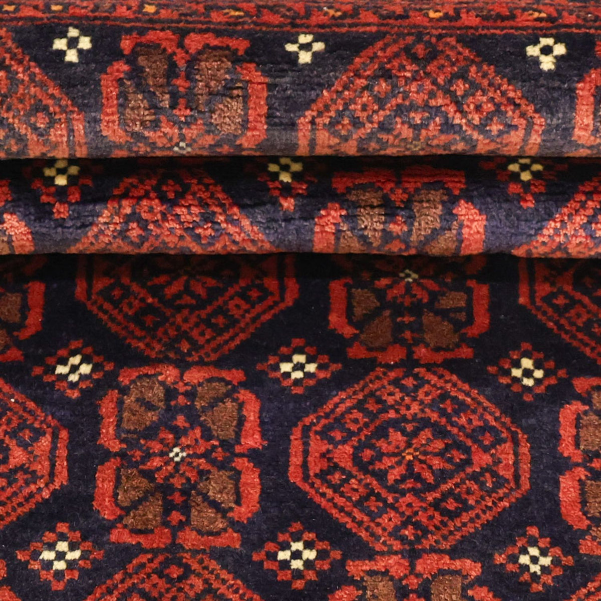 Runner Baluch-matta - 215 x 112 cm - mörkröd