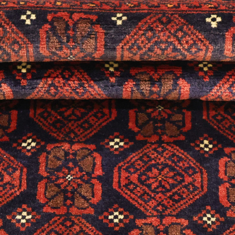 Runner Baluch-matta - 215 x 112 cm - mörkröd