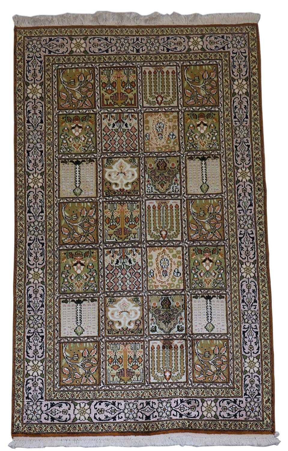 Sidenmatta - Kashmir Silk - 152 x 90 cm - brun