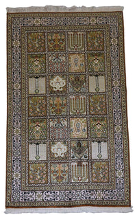 Sidenmatta - Kashmir Silk - 152 x 90 cm - brun