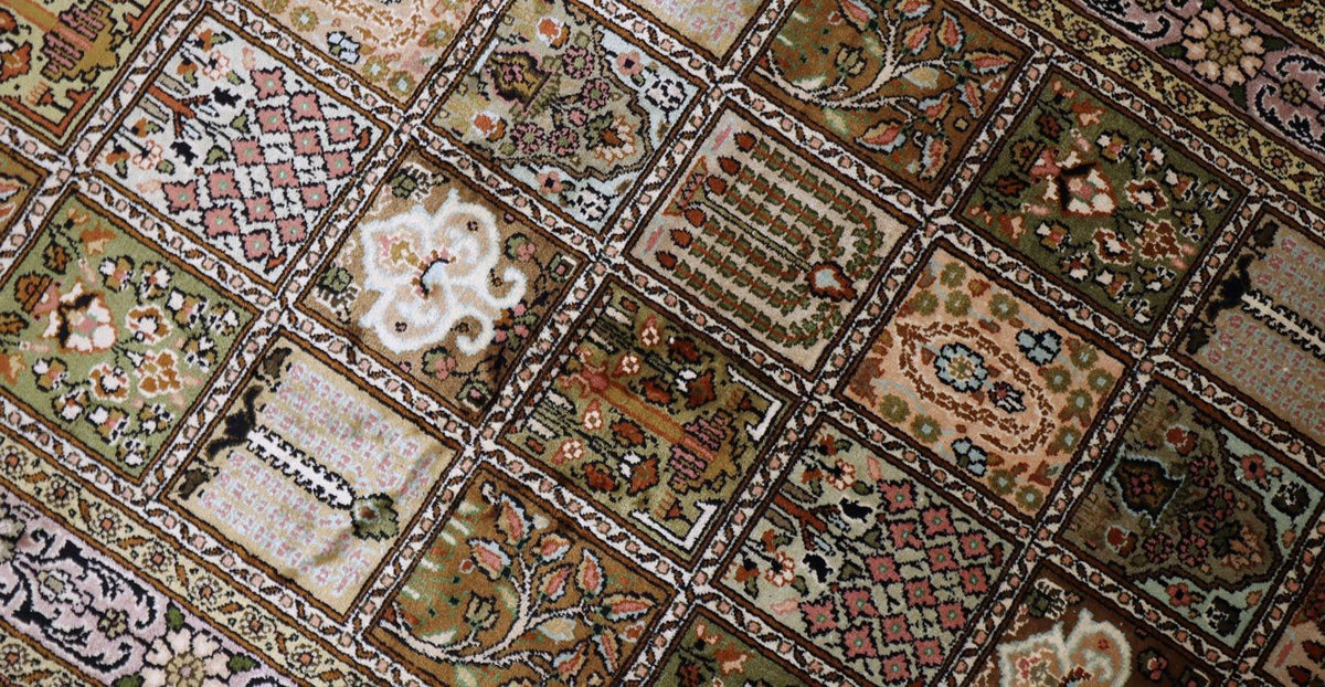 Sidenmatta - Kashmir Silk - 152 x 90 cm - brun