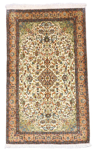 Sidenmatta - Kashmir Silk - 155 x 99 cm - beige