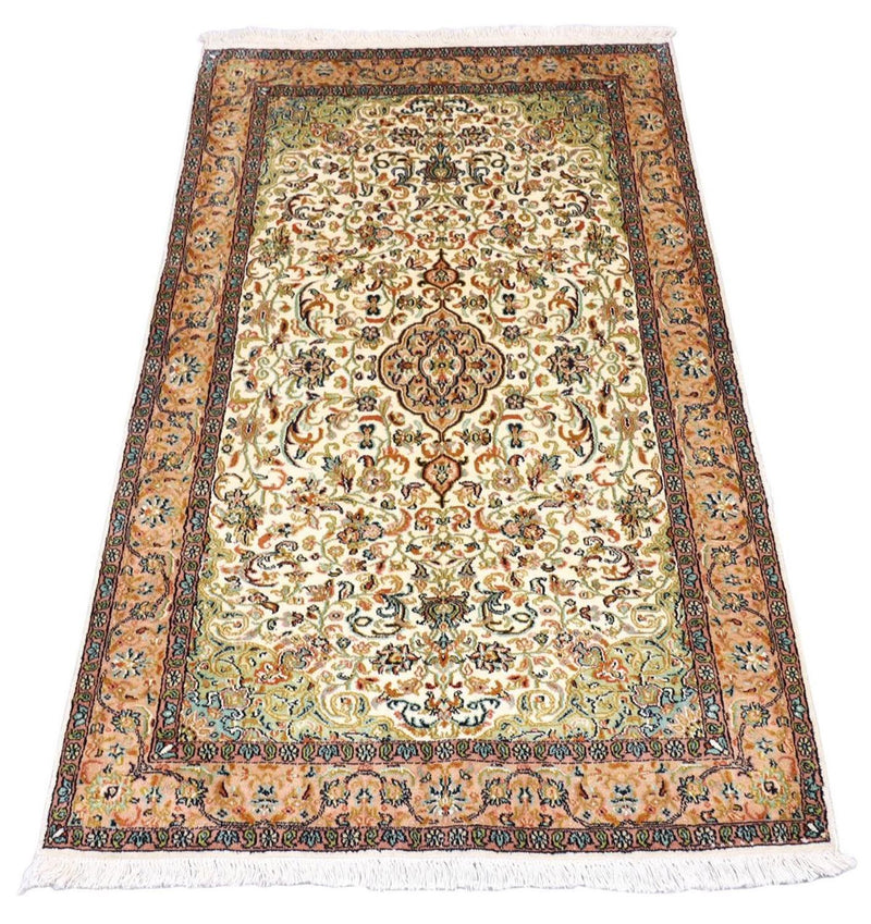 Sidenmatta - Kashmir Silk - 155 x 99 cm - beige