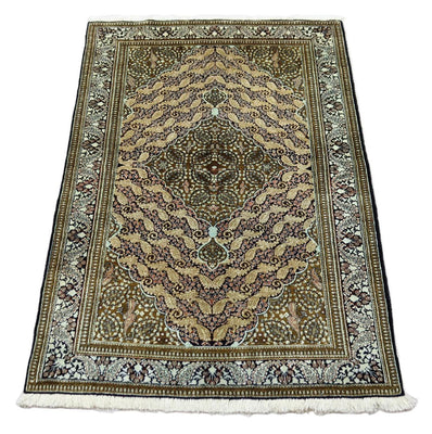 Silk Carpet - Ghom Silk - Premium - 163 x 109 cm - mörkblå