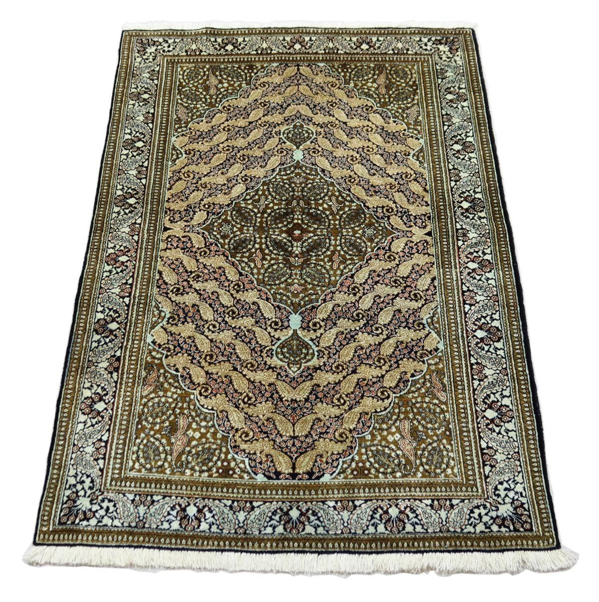 Silk Carpet - Ghom Silk - Premium - 163 x 109 cm - mörkblå