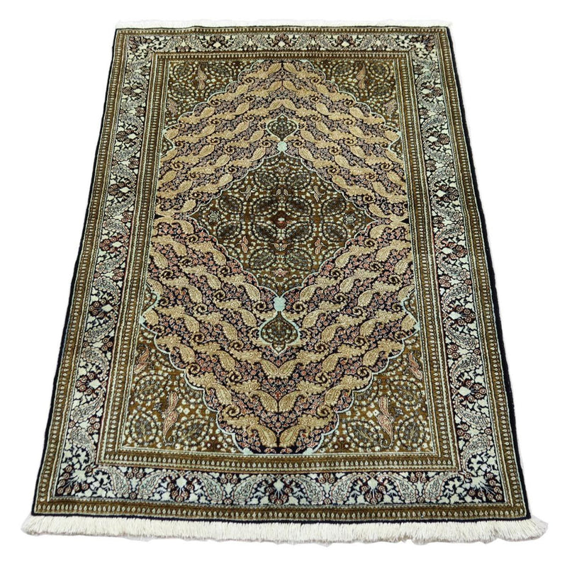 Silk Carpet - Ghom Silk - Premium - 163 x 109 cm - mörkblå