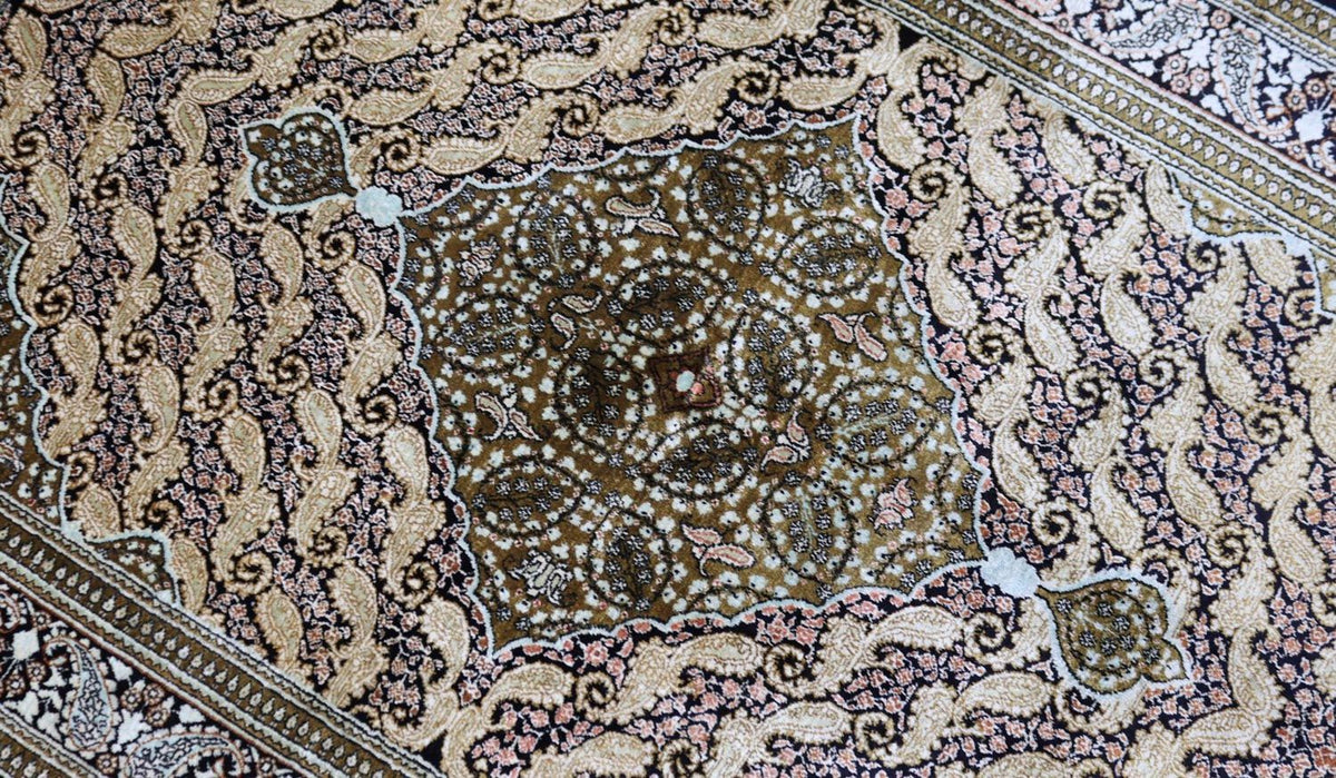Silk Carpet - Ghom Silk - Premium - 163 x 109 cm - mörkblå