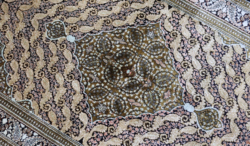 Silk Carpet - Ghom Silk - Premium - 163 x 109 cm - mörkblå