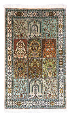 Sidenmatta - Kashmir Silk - 151 x 95 cm - turkos