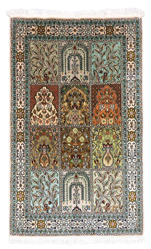 Sidenmatta - Kashmir Silk - 151 x 95 cm - turkos