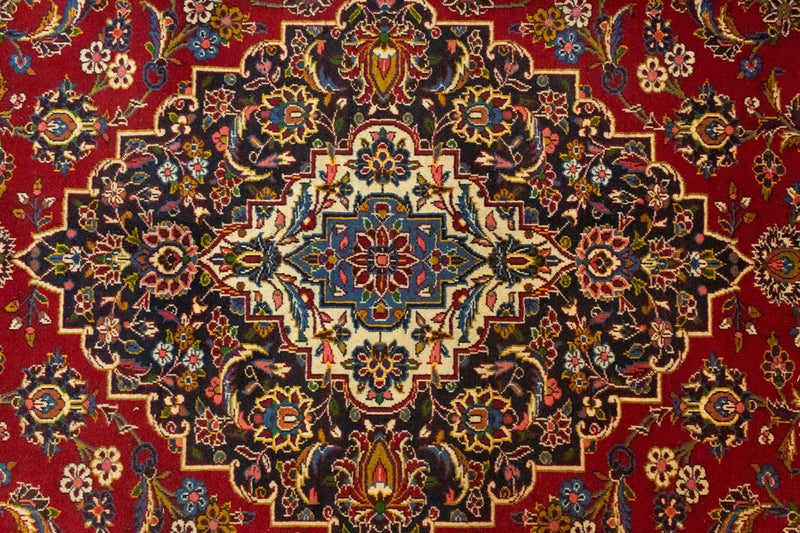 Persiska mattor - Keshan - 391 x 294 cm - röd