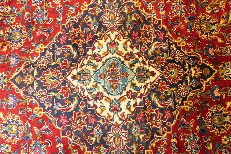 Persiska mattor - Keshan - 401 x 294 cm - röd