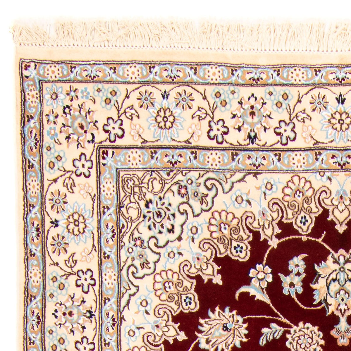 Persisk matta - Nain - Royal - 241 x 153 cm - mörkröd