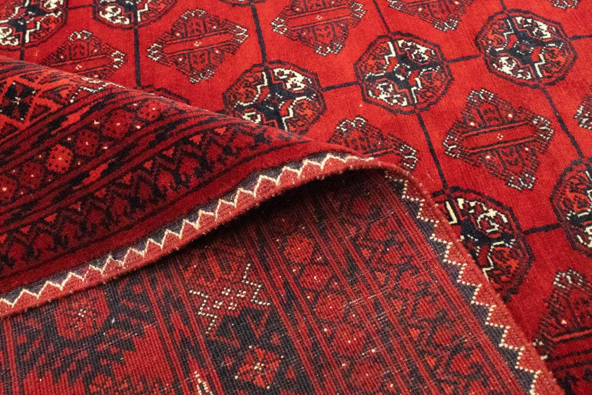 Afghansk matta - Bukhara - 298 x 200 cm - mörkröd