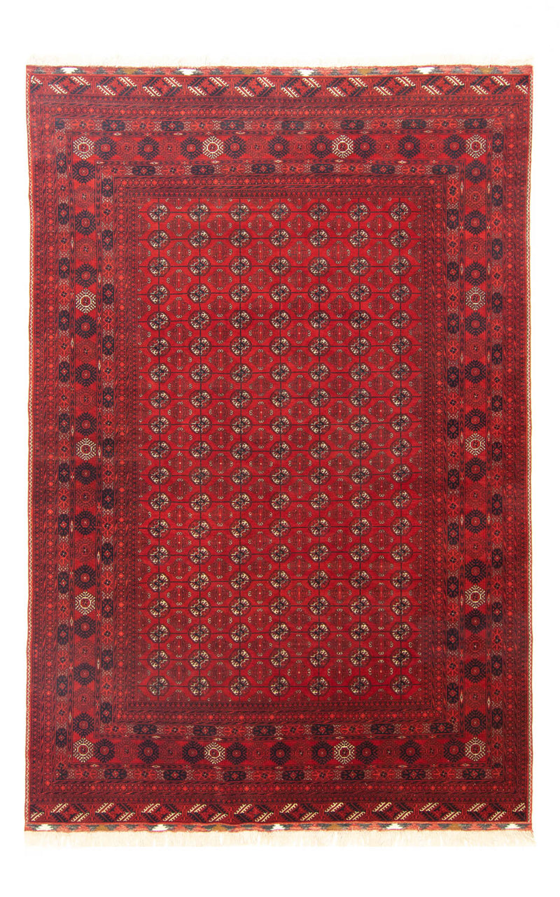 Afghansk matta - Bukhara - 299 x 198 cm - mörkröd