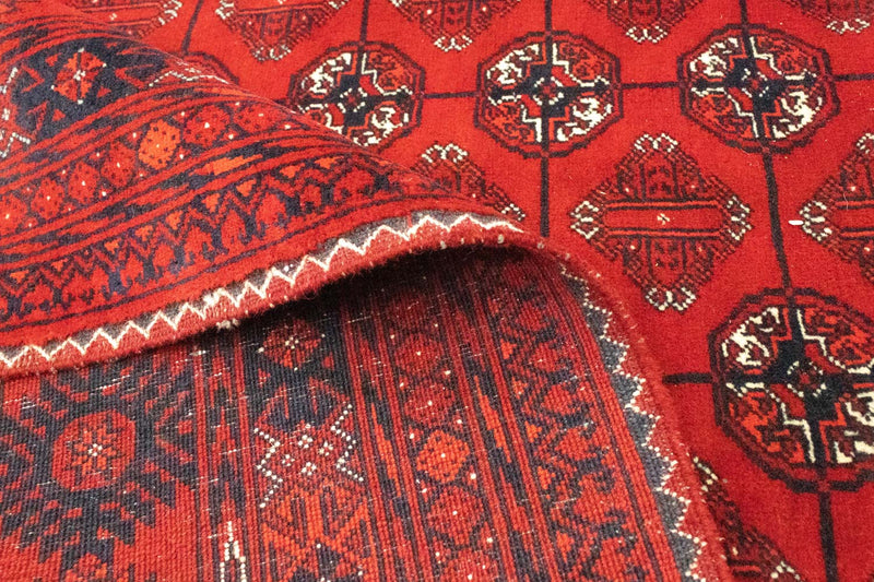 Afghansk matta - Bukhara - 299 x 198 cm - mörkröd
