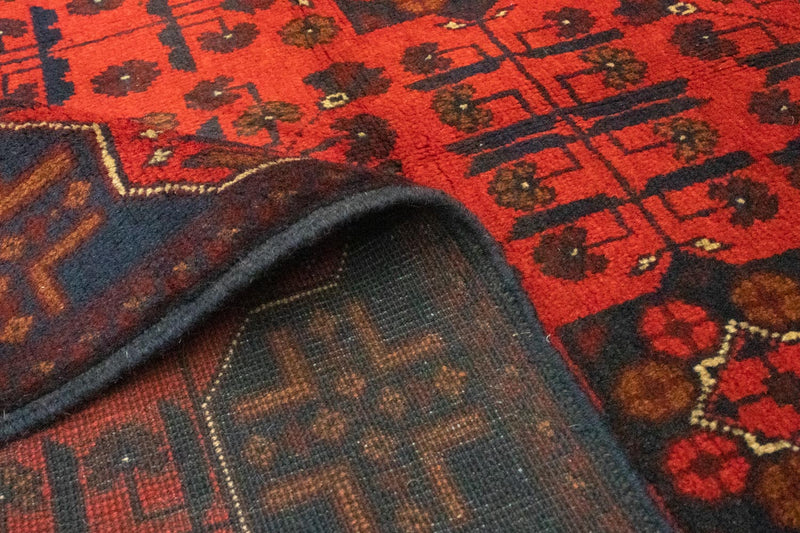 Afghansk matta - Kunduz - 191 x 121 cm - mörkblå