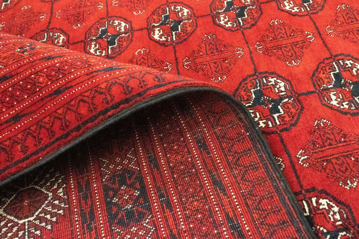 Afghansk matta - Bukhara - 294 x 203 cm - mörkröd