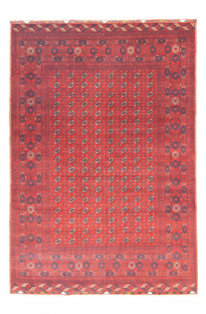 Afghansk matta - Bukhara - 294 x 200 cm - mörkröd