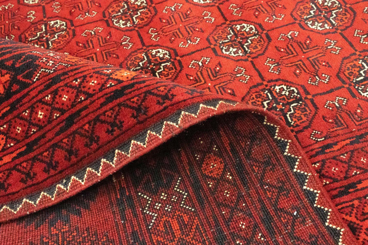 Afghansk matta - Bukhara - 295 x 199 cm - mörkröd