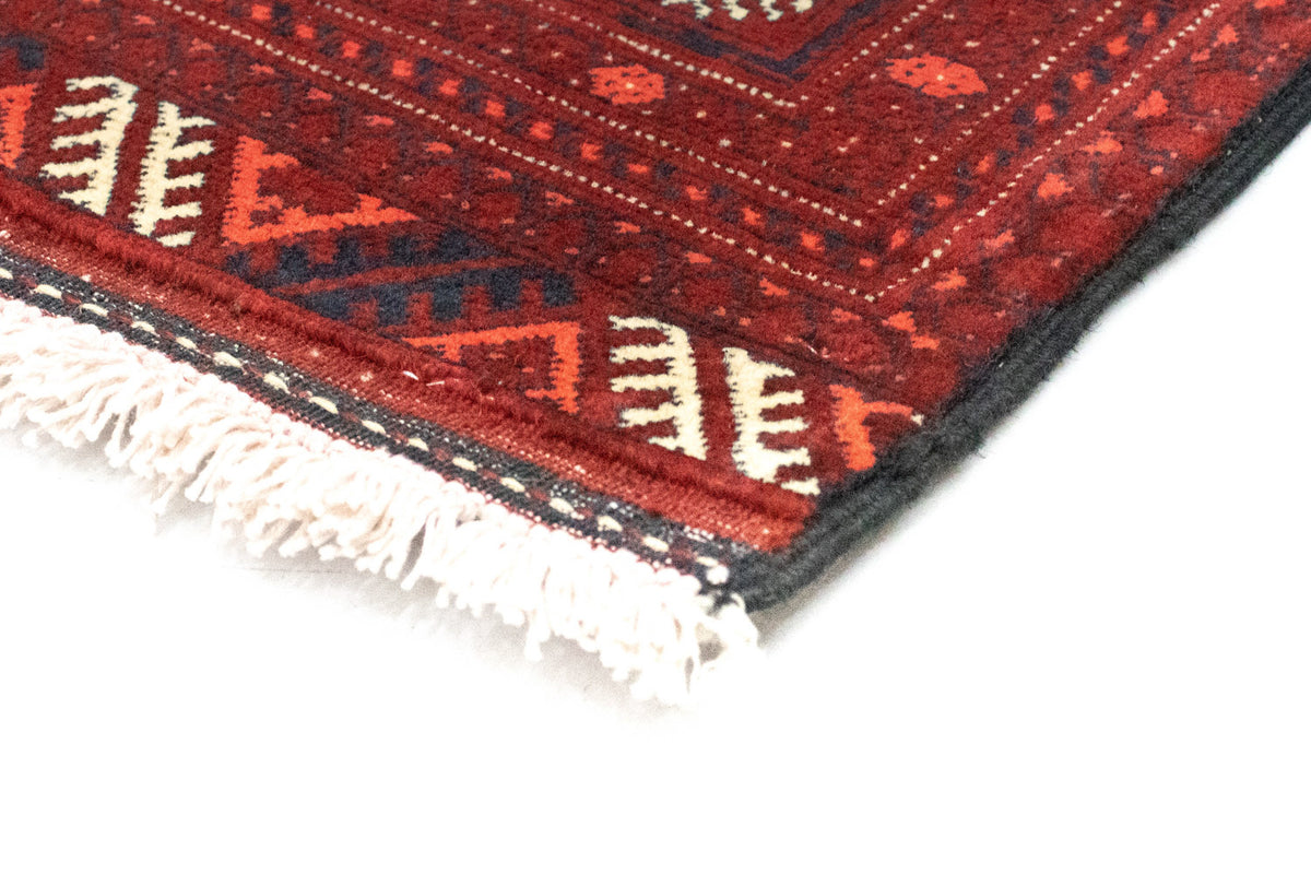 Runner Afghansk matta - Bukhara - 293 x 87 cm - mörkröd