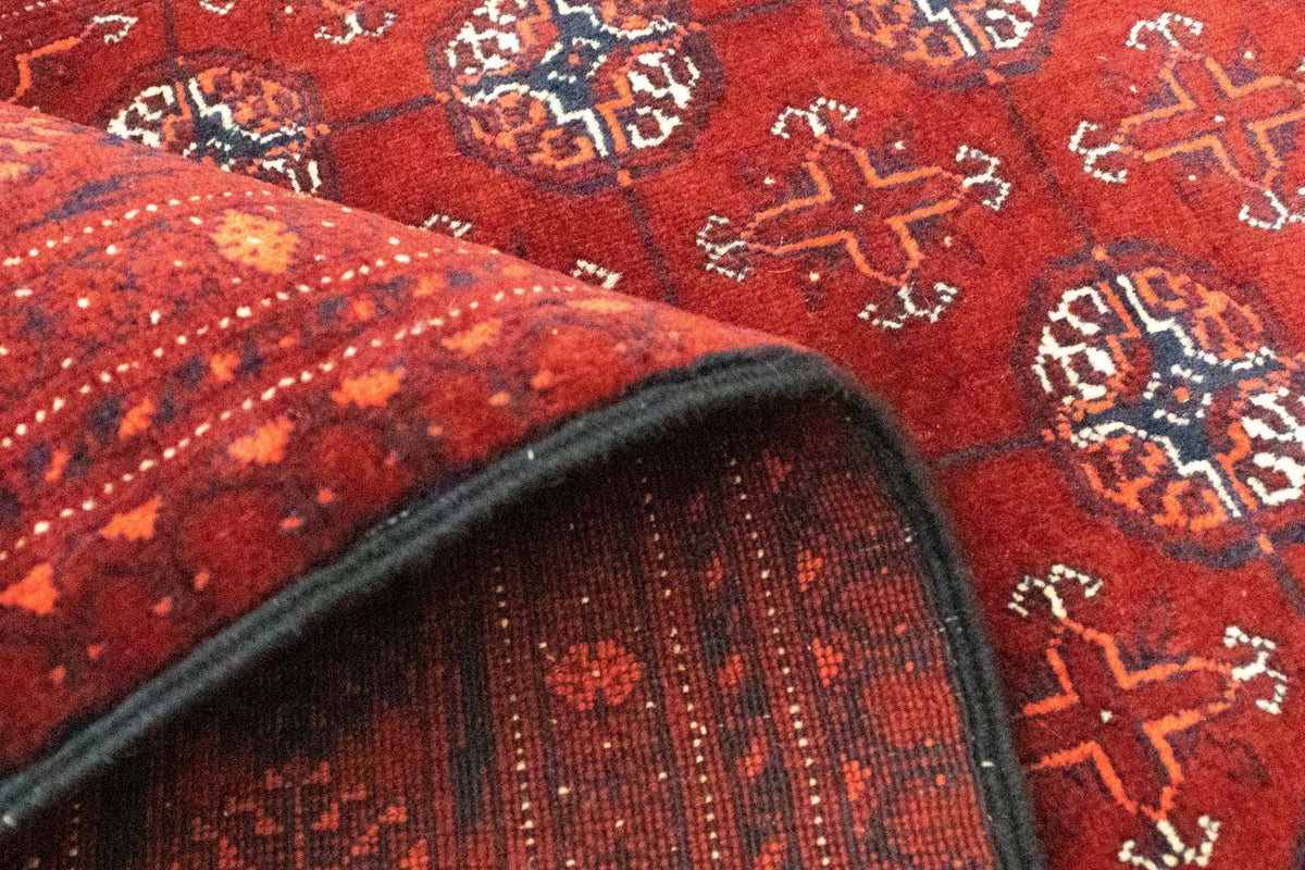 Runner Afghansk matta - Bukhara - 293 x 87 cm - mörkröd