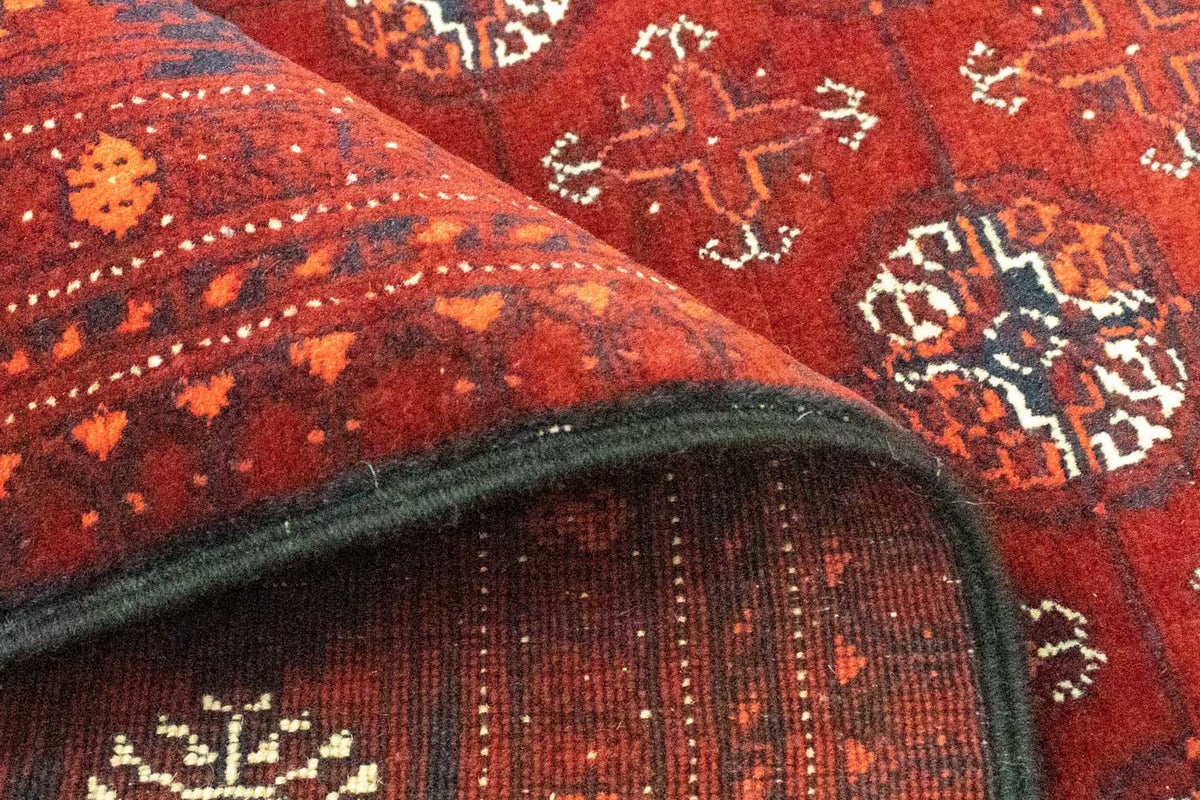 Runner Afghansk matta - Bukhara - 294 x 84 cm - mörkröd