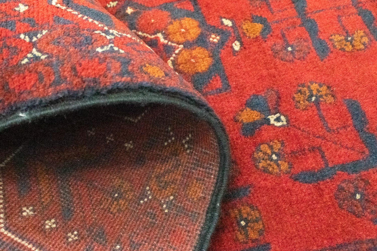 Runner Afghansk matta - Kunduz - 294 x 80 cm - röd