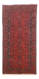 Runner Afghansk matta - Kunduz - 285 x 80 cm - röd