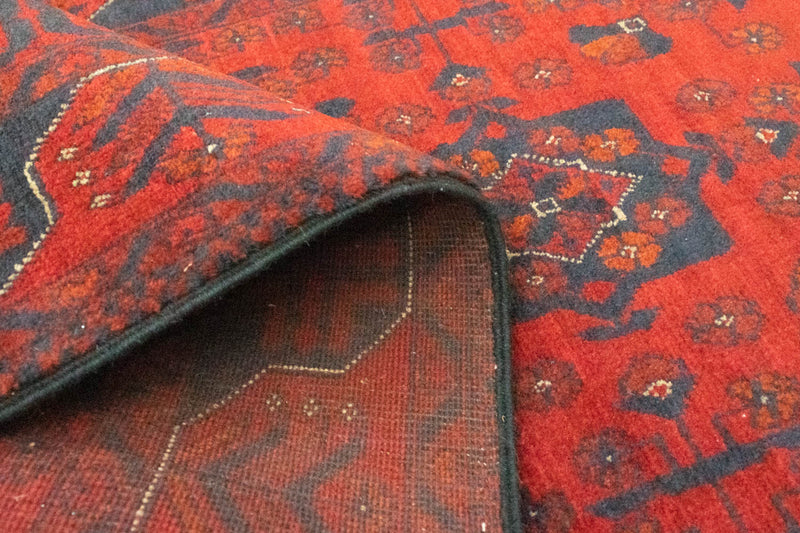 Runner Afghansk matta - Kunduz - 296 x 77 cm - röd