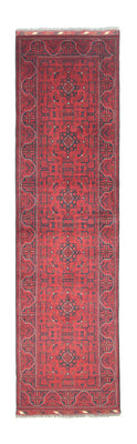 Runner Afghansk matta - Kunduz - 302 x 78 cm - röd