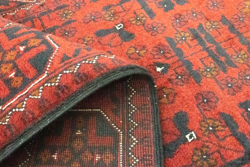 Runner Afghansk matta - Kunduz - 302 x 78 cm - röd