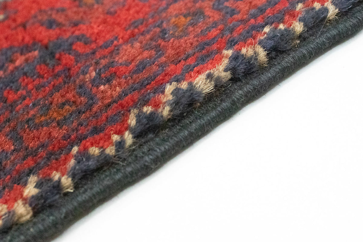 Afghansk matta - Kunduz - 123 x 75 cm - mörkröd